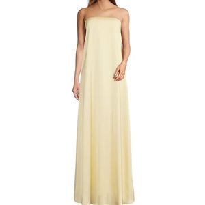 Antonio Melani Lucia Shift Strapless Maxi Yellow Bridesmaid Dress Gown